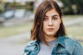 Outdoor portrait of young teenage 16 year old girl Royalty Free Stock Photo