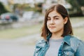 Outdoor portrait of young teenage 16 year old girl Royalty Free Stock Photo