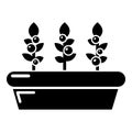 Outdoor potted plants icon , simple style