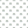 Outdoor potted plants pattern seamless