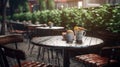 outdoor Premium cafe with Generative AI