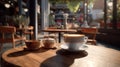 outdoor Premium cafe with Generative AI