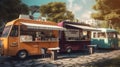 outdoor Premium food trucks with Generative AI