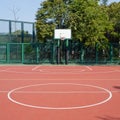 Outdoor public basketball court