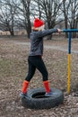 Outdoor Pull-up Bar and Parallel Bars workout. Socially distant bootcamps. Group fitness workout classes outdoors in