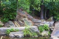 The outdoor rack stairs at Historic Yates Mill County Park