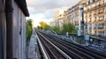 Outdoor railway near residential houses