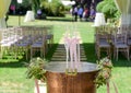 Outdoor reception under tent Royalty Free Stock Photo