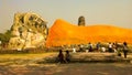 Outdoor reclining Buddha statue, Ayutthaya,