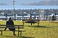 Outdoor recreation in the Salzkammergut during the lockdown in Austria Europe