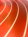Outdoor Red running track in Stadium Royalty Free Stock Photo