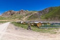 Outdoor restaurant near Xinaliq village, Azerbaij