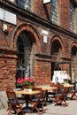 Outdoor restaurant on OFF Piotrkowska in Lodz Royalty Free Stock Photo