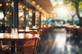 An outdoor restaurant scene captured in a mesmerizing abstract blur