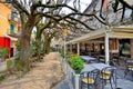 Outdoor restaurant in Sirmione, Italy.