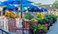 Outdoor restaurant in Solvang, California Royalty Free Stock Photo