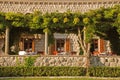 Outdoor restaurant terrace(Italy) Royalty Free Stock Photo