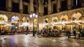 Outdoor restaurants, Placa Reial, Barcelona, Spain