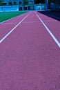 Outdoor rubber running track Royalty Free Stock Photo