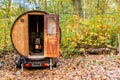 Outdoor sauna in the forest Royalty Free Stock Photo