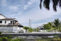 Outdoor scene of the double storey suburb home.