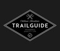 Outdoor scouting trail guide white on black