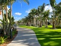 The outdoor sculpture garden at the Wave Hotel at Lake Nona in Orlando, Florida