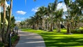 The outdoor sculpture garden at the Wave Hotel at Lake Nona in Orlando, Florida