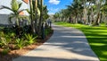 The outdoor sculpture garden at the Wave Hotel at Lake Nona in Orlando, Florida