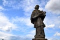 An outdoor sculpture of the statue of John of Nepomuk