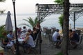 Outdoor sea view restaurant in the city of Sozopol