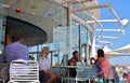 Outdoor seating at Bondi Beach, Sydney