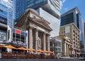 Outdoor seating at a pub on Yonge Street in downtown Toronto