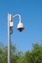 Outdoor security camera in vertical Royalty Free Stock Photo