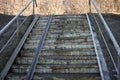 Staircase with bicycle ramp