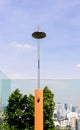 Outdoor shower at swimming pool.  shower cabins behind outdoor swim pool .Outdoor shower area design at the beach, seaside or swim Royalty Free Stock Photo