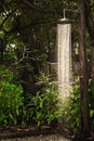 Outdoor shower in the tropical jungle