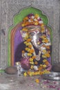 Outdoor shrine of Ganesha, elephant god of beginnings