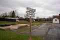 Outdoor sign board informing about near areas