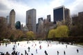 Outdoor skating in Central Park, New York Royalty Free Stock Photo