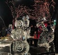 OUTDOOR SNOWMAN ICE SCULPTURE