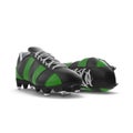 Outdoor soccer cleats shoes on white. 3D illustration