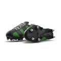 Outdoor soccer cleats shoes on white. 3D illustration