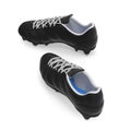 Outdoor soccer cleats shoes on white. 3D illustration