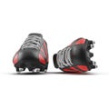 Outdoor soccer cleats shoes on white. 3D illustration