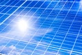 Outdoor solar panel power saving energy from sunlight