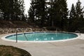 Outdoor Spa Pool  With Pine Trees Northern California Royalty Free Stock Photo