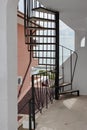 Outdoor Spiral Staircase Leading To The Loft And Seascape