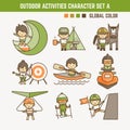 Outdoor sport character set