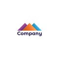 Mountain, Triangle, Sport Logo Design Template, Colorful Logo Concept